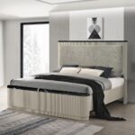 Travonte Gray Upholstered Bed By ACME 13