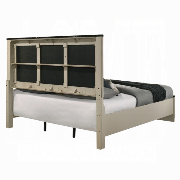 Travonte Gray Upholstered Bed By ACME 10