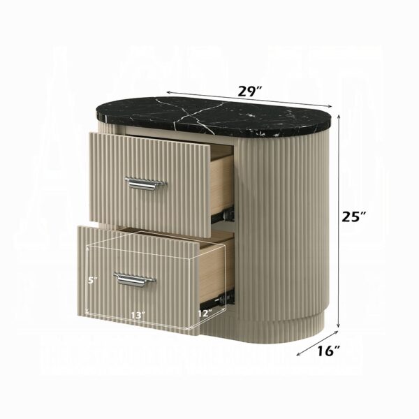 Travonte Nightstand in Beige Finish BD04883 By ACME 13