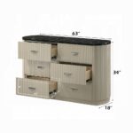 Travonte 6-Drawer Dresser with Marble Top BD04885 By ACME 12