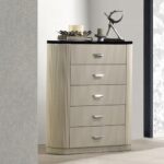 Travonte Beige 5 Drawers Chest with Marble Top BD04886 By ACME 11