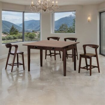 Mersin Counter Height Dining Set  FM30010WN-PT-5PC-03 Timeless Design, by Furniture of America