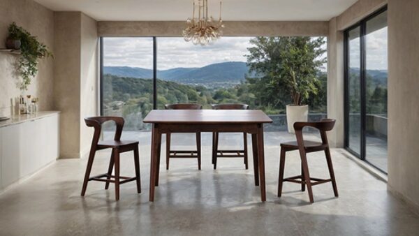 Croglio 5 Pc Counter Height Dining Set FM30008WN-PT-5PC-03 Mid-Century Modern Solid Wood Furniture of America 6