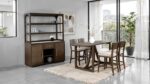 Vellara 5 Pc Counter FM34021DW-PTWT-5PC Height Set, Wood Top by Furniture of America Dining Room Furniture Mobilia Cleopatra 9 Vellara 5 Pc Counter FM34021DW-PTWT-5PC Height Set, Wood Top by Furniture of America 9