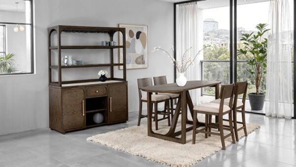 Elevated Counter FM34021DW-PTST-5PC Height Dining Set with Stone Top by Furniture of America 6