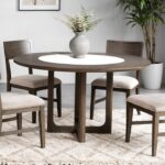Vellara Round FM34021DW-RT-TABLE Dining Table by Furniture of America Dining Room Furniture Mobilia Cleopatra 9 Vellara Round FM34021DW-RT-TABLE Dining Table by Furniture of America 9