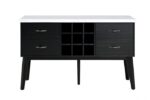 Shildon Server FM-AC9002SV Black & White Marble Dining Storage by Furniture of America Dining Room Furniture Mobilia Cleopatra 16 Shildon Server FM-AC9002SV Black & White Marble Dining Storage by Furniture of America 16