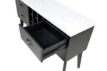 Shildon Server FM-AC9002SV Black & White Marble Dining Storage by Furniture of America Dining Room Furniture Mobilia Cleopatra 18 Shildon Server FM-AC9002SV Black & White Marble Dining Storage by Furniture of America 18