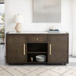 Vellara Sideboard FM34021DW-B Dark Walnut Stone Top Dining Storage by Furniture of America Dining Room Furniture Mobilia Cleopatra 7 Vellara Sideboard FM34021DW-B Dark Walnut Stone Top Dining Storage by Furniture of America 7