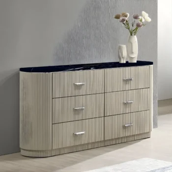 Travonte 6-Drawer Dresser with Marble Top BD04885 By ACME