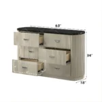 Travonte 6-Drawer Dresser with Marble Top BD04885 By ACME - Image 3