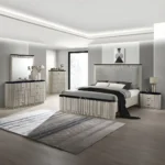 Travonte Beige 5 Drawers Chest with Marble Top BD04886 By ACME - Image 4