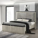 Travonte Gray Upholstered Bed By ACME