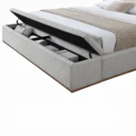 Boxter Storage Bed in Beige Linen Upholstered By ACME - Image 3