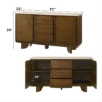 Kasha Server with Natural Marble Top DN04668 By ACME - Image 2