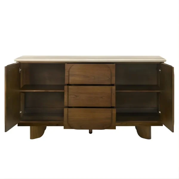 Kasha Server with Natural Marble Top DN04668 By ACME - Image 4