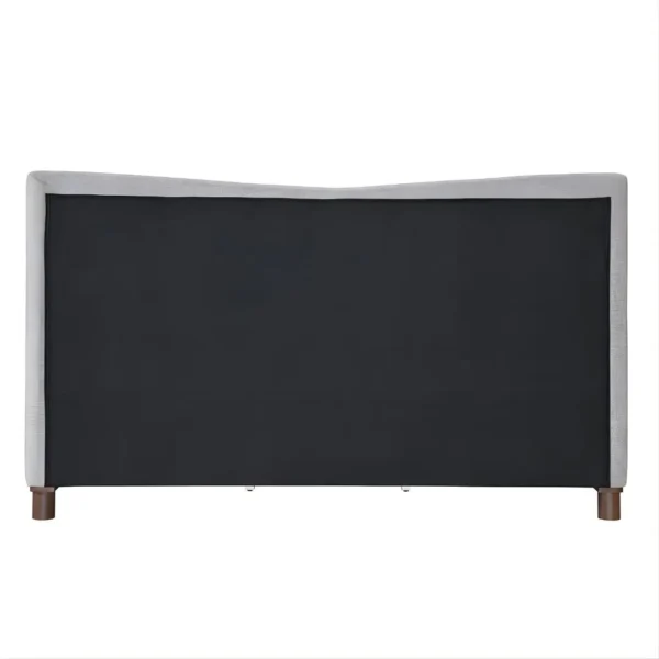 Melbourne Gray Chenille Upholstered Bed By ACME - Image 3