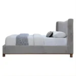 Melbourne Gray Chenille Upholstered Bed By ACME - Image 2