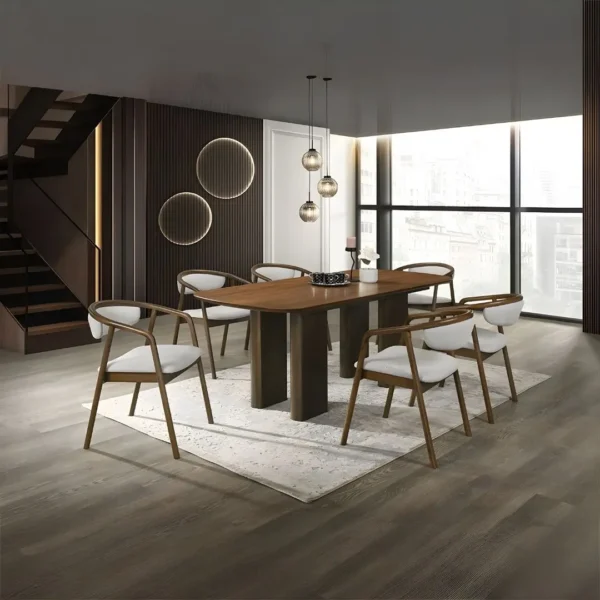 Delina Side Chair in Walnut Finish Set of 2 By ACME - Image 4