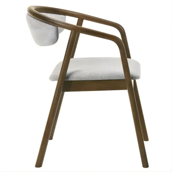 Delina Side Chair in Walnut Finish Set of 2 By ACME - Image 3