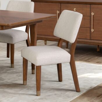 Hepburne Side Chair Set FM34000WN-SC-2PK Mid-Century Modern Walnut By Furniture Of America