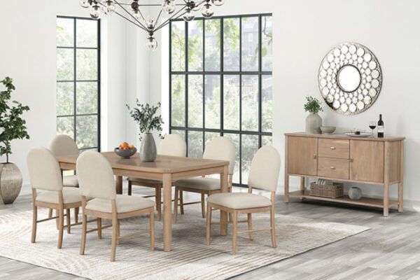 Rheinfall Natural/Beige Dining Chair Set | Mobilia Cleopatra