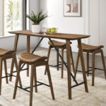 Klamath 5 Pc Walnut Counter Height Dining Set | Mobilia Cleopatra