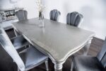 Parc Dining Table FM3416SV-T Glam Silver Dining Table with Turned Fluted Legs By Furniture of America Dining Room Furniture Mobilia Cleopatra 21 Parc Dining Table FM3416SV-T Glam Silver Dining Table with Turned Fluted Legs By Furniture of America 21