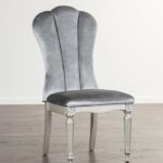 Melodi Parc Side Chair FM3416SV-SC-2PK Glam Silver and Light Gray By Furniture of America 7