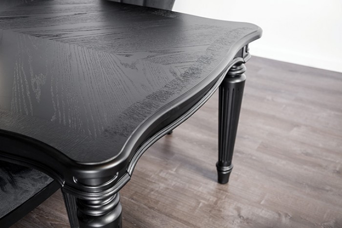 Melodi Parc Dining Table Fm3416Bk-T Glam Black Dining Table With Turned Fluted Legs By Furniture Of America Dining Room Furniture Mobilia Cleopatra 12 Melodi Parc Dining Table FM3416BK-T Glam Black Dining Table with Turned Fluted Legs By Furniture of America 12