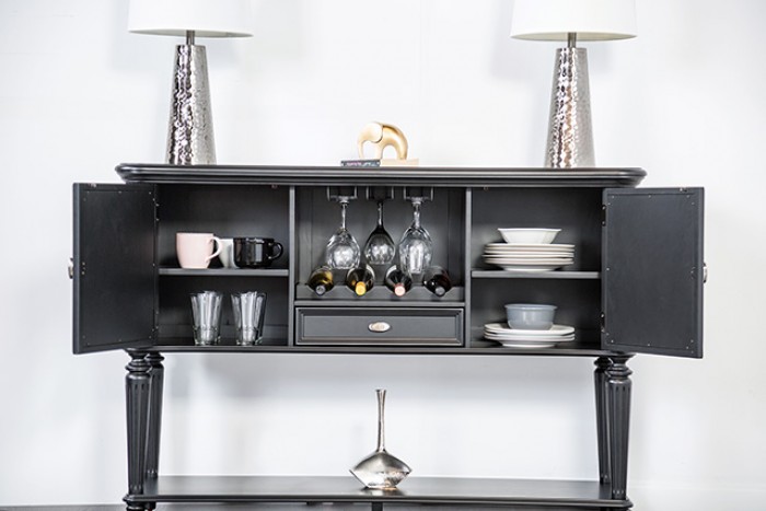 Melodi Parc Server Fm3416Bk-Sv Glam Black Dining Server By Furniture Of America Dining Room Furniture Mobilia Cleopatra 6 Melodi Parc Server FM3416BK-SV Glam Black Dining Server By Furniture of America 6