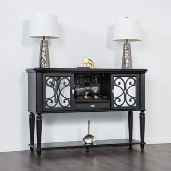 Melodi Parc Server Fm3416Bk-Sv Glam Black Dining Server By Furniture Of America Dining Room Furniture Mobilia Cleopatra Melodi Parc Server FM3416BK-SV Glam Black Dining Server By Furniture of America
