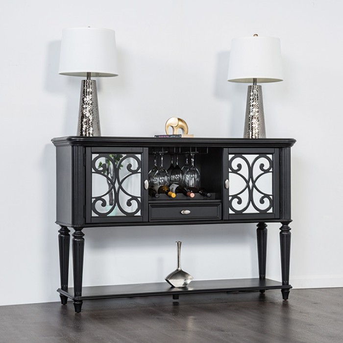 Melodi Parc Server Fm3416Bk-Sv Glam Black Dining Server By Furniture Of America Dining Room Furniture Mobilia Cleopatra 5 Melodi Parc Server FM3416BK-SV Glam Black Dining Server By Furniture of America 5