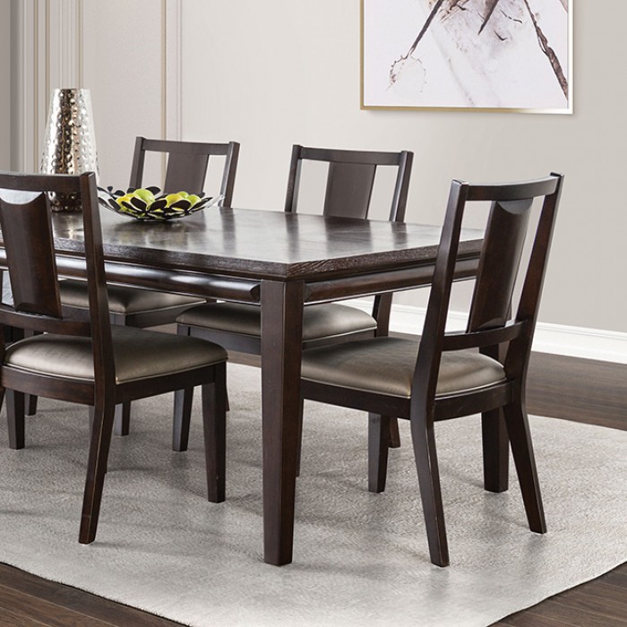 Hinwitz Dining Table  Fm3399Es-T Transitional Espresso Dining Table By Furniture Of America Mobilia Cleopatra 7 Hinwitz Dining Table  FM3399ES-T Transitional Espresso Dining Table By Furniture of America 7