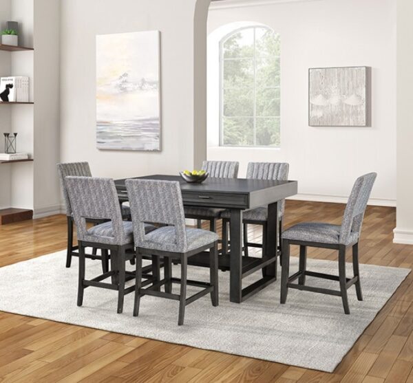 Potton Counter Height Table – Transitional Gray Dining Table