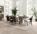 Morden Side Chair FM3420BR-SC-2PK Transitional Dark Walnut & Off-White By Furniture of America Dining Room Furniture Mobilia Cleopatra 8 Morden Side Chair FM3420BR-SC-2PK Transitional Dark Walnut & Off-White By Furniture of America 8