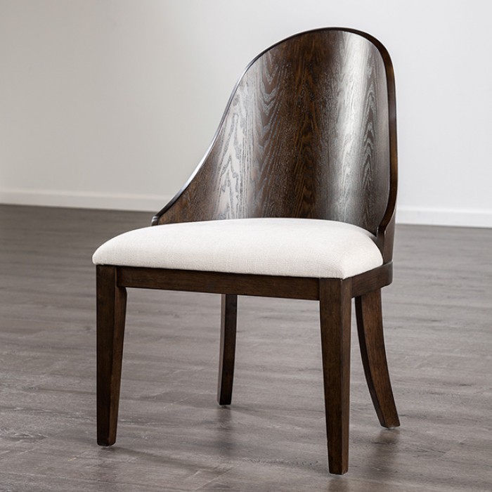 Morden Side Chair Fm3420Br-Sc-2Pk Transitional Dark Walnut & Off-White By Furniture Of America Dining Room Furniture Mobilia Cleopatra 5 Morden Side Chair FM3420BR-SC-2PK Transitional Dark Walnut & Off-White By Furniture of America 5