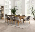 Mandal Side Chair FM3421GY-SC-2PK Transitional Chestnut & Gray Dining Chairs By Furniture of America Dining Room Furniture Mobilia Cleopatra 10 Mandal Side Chair FM3421GY-SC-2PK Transitional Chestnut & Gray Dining Chairs By Furniture of America 10
