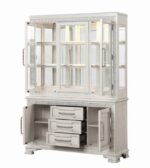 Stella Mia Traditional Ivory Dining Storage with Mirrored Hutch By Furniture of America Dining Room Furniture Mobilia Cleopatra 16 Stella Mia Traditional Ivory Dining Storage with Mirrored Hutch By Furniture of America 16