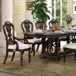 Promenade Traditional Dark Brown Extendable Dining Table by Furniture of America Dining Room Furniture Mobilia Cleopatra 15 Promenade Traditional Dark Brown Extendable Dining Table by Furniture of America 15