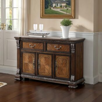 Promenade Sideboard Traditional Dark Brown Dining Storage by Furniture of America