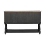 Neue Mills Server Modern Farmhouse Dining Storage in Black and Rustic Oak by Furniture of America 17
