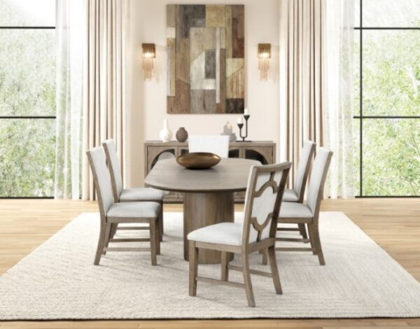 Clements Dining Table FM3411AK-OT-TABLE – Modern Farmhouse Oak Extendable Table