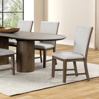 Clements Dining Table FM3411AK-OT-TABLE Modern Farmhouse Oak Extendable by Furniture of America