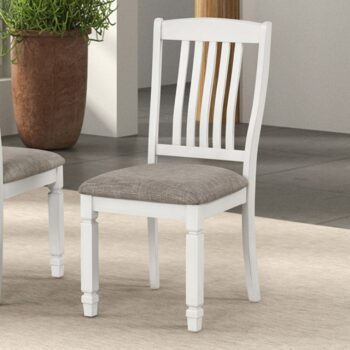 Pendola Side Chair FM3427WH-SC-2PK  Rustic White Farmhouse by Furniture of America