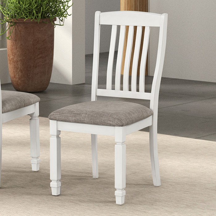 Pendola Side Chair Fm3427Wh-Sc-2Pk  Rustic White Farmhouse By Furniture Of America Dining Room Furniture Mobilia Cleopatra 5 Pendola Side Chair FM3427WH-SC-2PK  Rustic White Farmhouse by Furniture of America 5