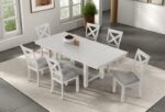Ferrone 7-Piece Dining Table Set FM3429WH-T-7PC Rustic White Oak by Furniture of America 21