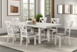 Ferrone 7-Piece Dining Table Set FM3429WH-T-7PC Rustic White Oak by Furniture of America 20