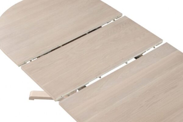 Hines Oval Extendable Dining Table – White Oak Mid-Century Modern