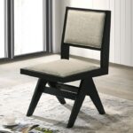 Tottenham Side Chair FM3222BK-SC-2PK Contemporary Black with Light Gray by Furniture of America 9